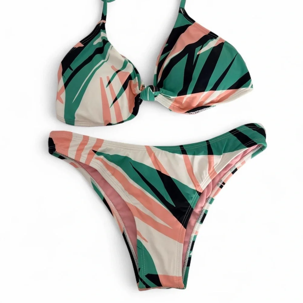Bikini Lab “Sonic Boom” Palm Print Bikini Set M/L
